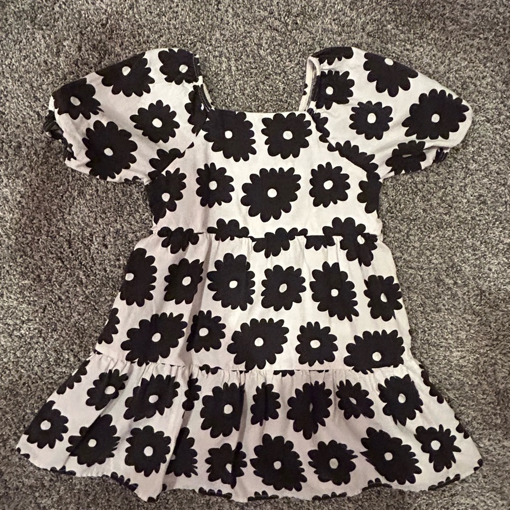 Lauren Conrad Floral Black and White Kids Dress